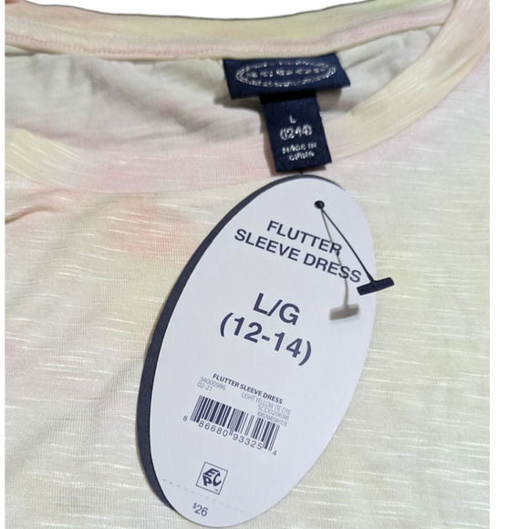 Scoop women's flutter dress size 12- 14 LG summer outfit Pink - Picture 3 of 5